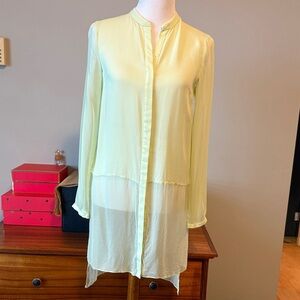 Elie Tahari Silk Button-Front Tunic
